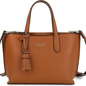 Women’s Faux Leather Shoulder Tote Handbag Small Crossbody Organizer
